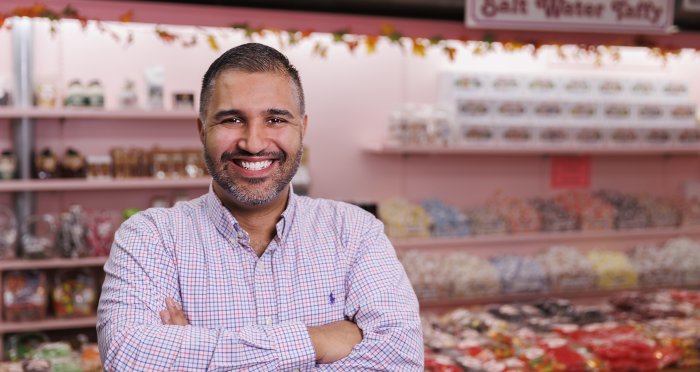 Local candy shop business owner