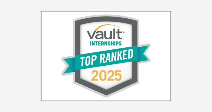 Vault Internships Award 2025 Badge