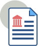 Document with bank icon